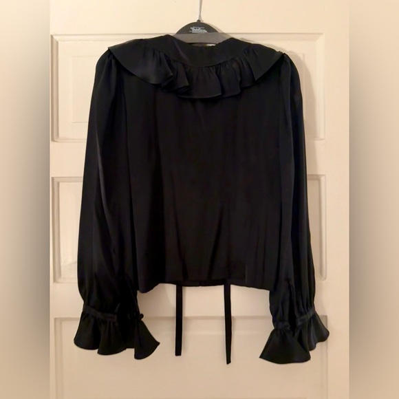 Doen Black Solange Silk Blouse - size XS - Picture 3 of 6